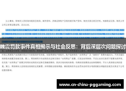 魏震罚款事件真相揭示与社会反思：背后深层次问题探讨